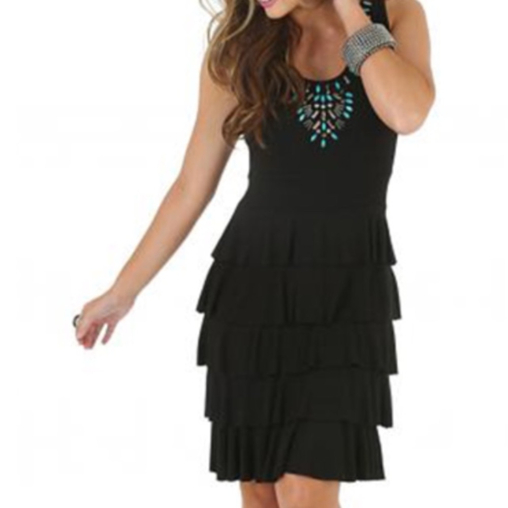 Wrangler Rock 47 Beaded Ruffle Dress